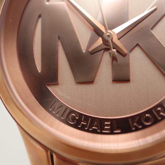 Michael Kors Mini Runway Rose Gold Tone 33mm Watch Steel Bracelet NEW w Tags main image 5